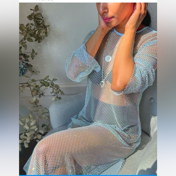 Zara Blue Rhinestone Dress - Picture 8 of 15